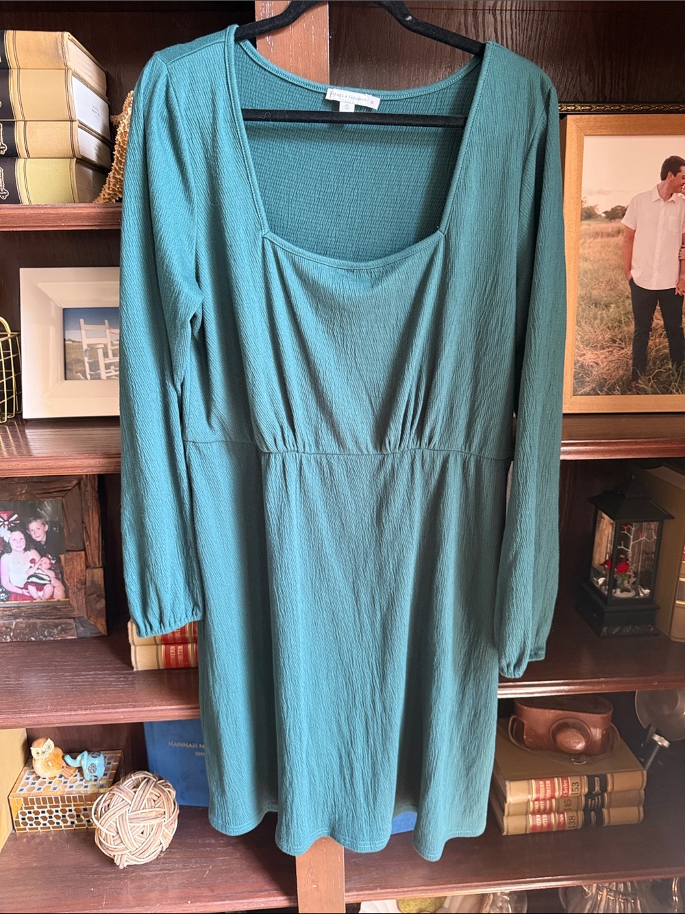 Threads 4 Thought Forest Green Textured dress
